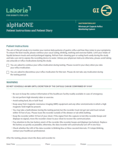 AlpHaONE Patient Diary Cover