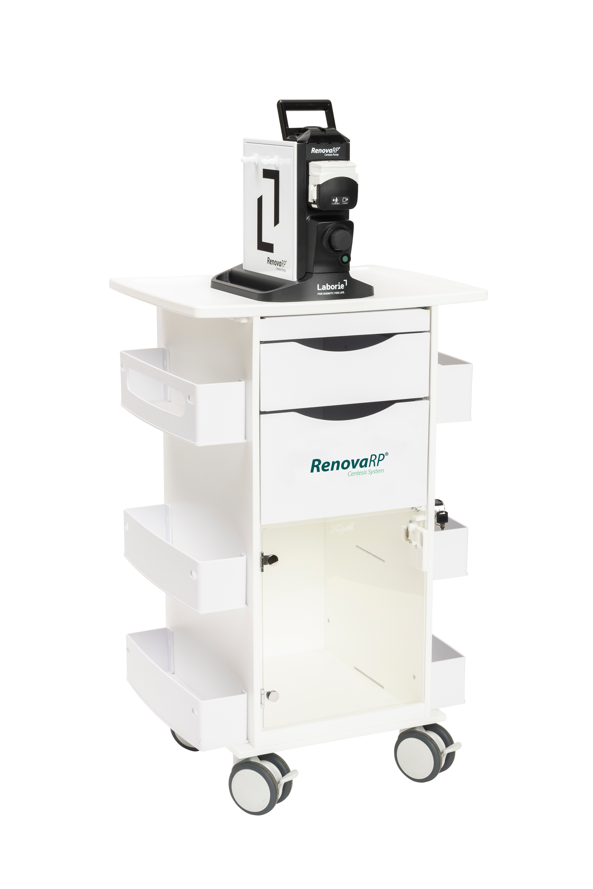 a renovar rp device is sitting on top of a cart