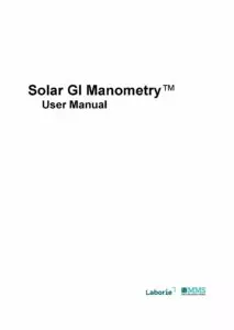 it is a user manual for a solar gi manometer .