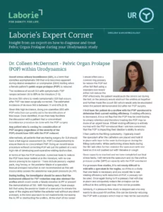a page from laborie 's expert corner with a picture of a woman