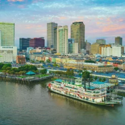 an aerial view of the city of new orleans