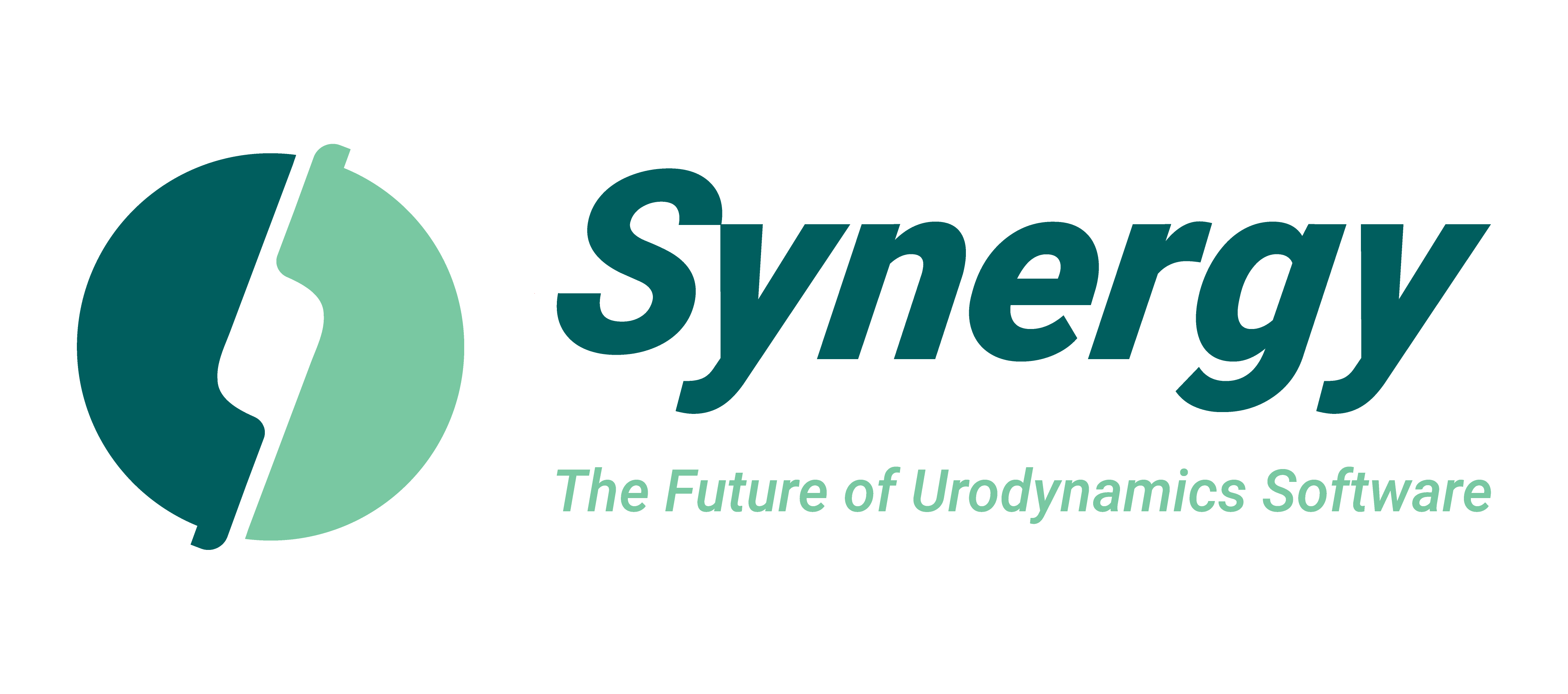 a logo for synergy the future of urodynamics software